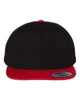 Five-PanelCottonTwillSnapbackCap-blackred