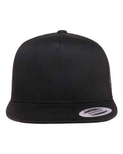 Five-Panel Classic Trucker Cap - black / white