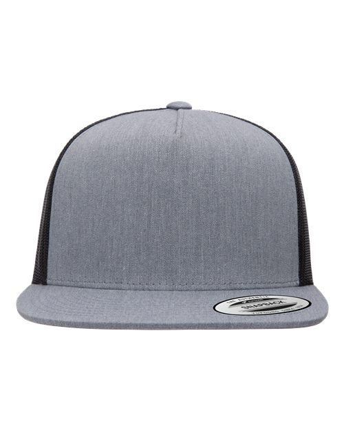 Five-Panel_Classic_Trucker_Cap_- heather/ black