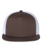 Five-Panel Classic Trucker Cap Brown White_1