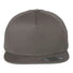 Five-Panel Cotton Twill Snapback Cap Dark Grey