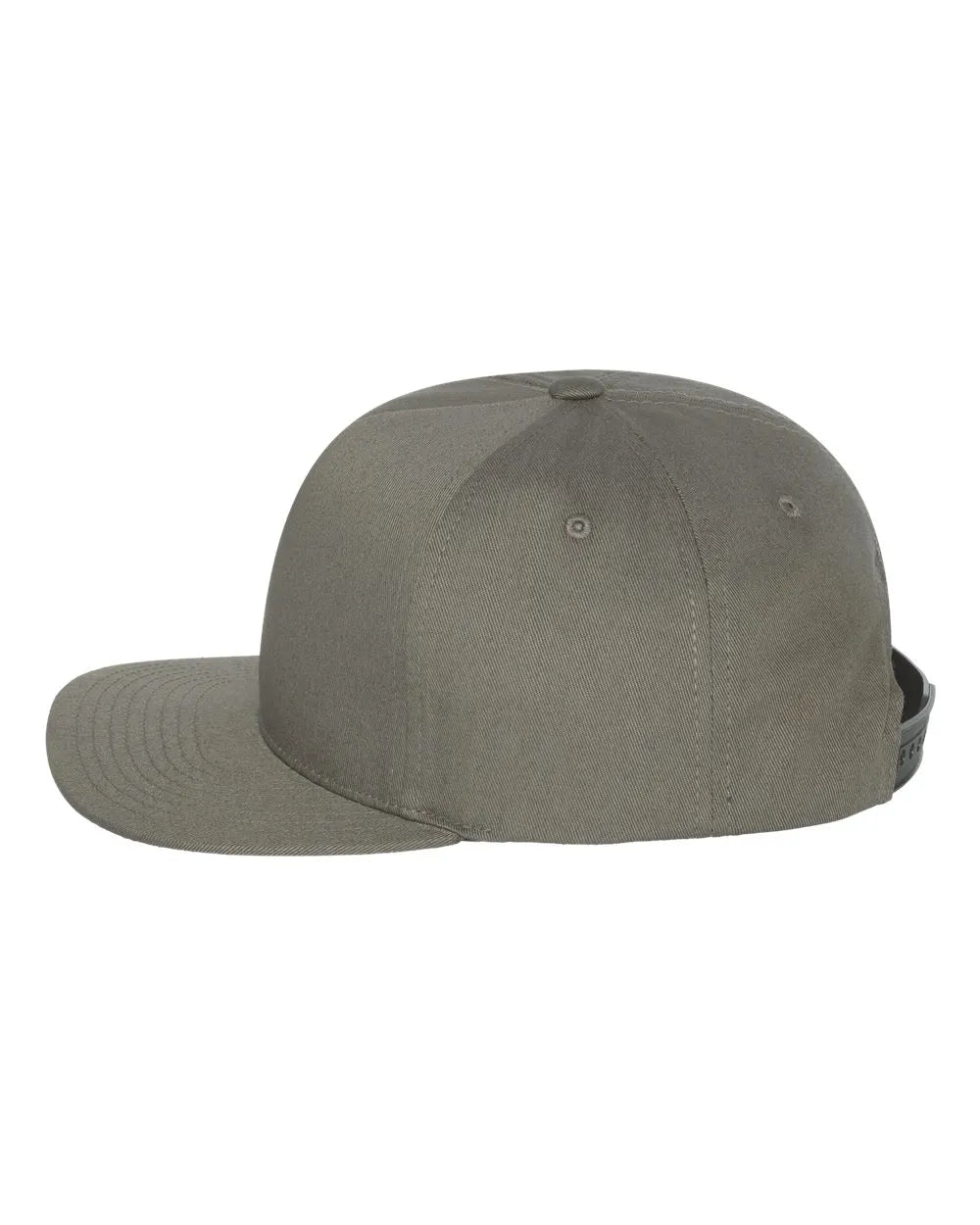 Five-Panel Cotton Twill Snapback Cap Dark Grey_1