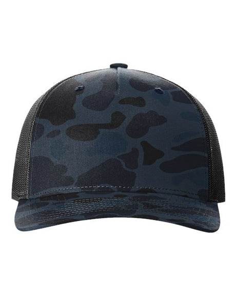 Five-Panel Printed Trucker Cap Admiral Duck Camo/ Black