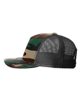 Five-Panel Printed Trucker Cap Green Camo/ Black_1
