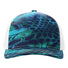 Five-Panel Printed Trucker Cap Kryptek Pontus/ White