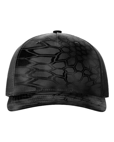 Five-Panel Printed Trucker Cap Kryptek Typhon/ Black
