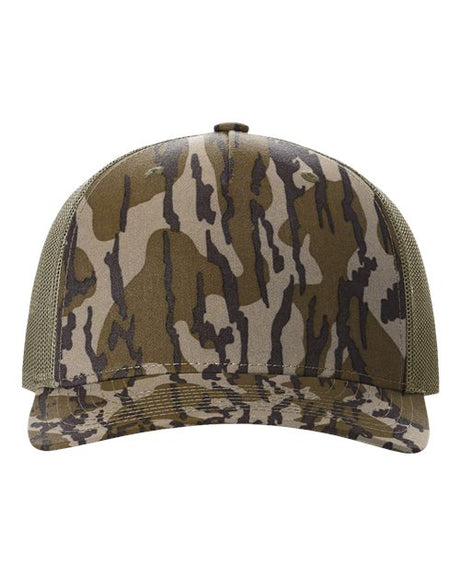 Five-Panel Printed Trucker Cap Mossy Oak Bottomland/ Loden