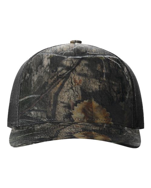 Five-Panel Printed Trucker Cap Mossy Oak Country Dna/ Black