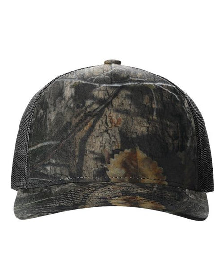 Five-Panel Printed Trucker Cap Mossy Oak Country Dna/ Black