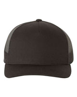 Five-Panel Retro Trucker Cap - black