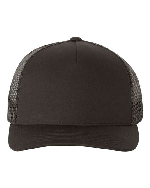 Five-Panel Retro Trucker Cap - black