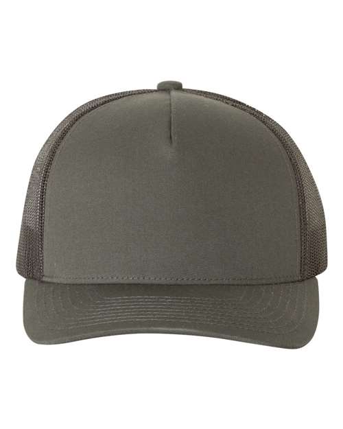 Five-Panel Retro Trucker Cap - charcoal