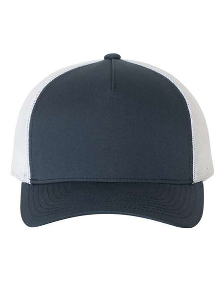 Five-Panel Retro Trucker Cap - navy/ white