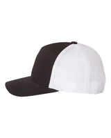 Five-Panel Retro Trucker Cap Black White_2