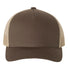Five-Panel Retro Trucker Cap Brown Khaki_1