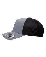 Five-Panel Retro Trucker Cap Heather Black_2