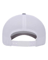 Five-Panel Retro Trucker Cap Heather White_3