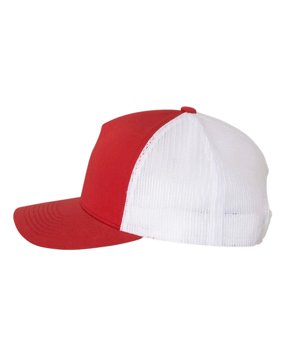 Five-Panel Retro Trucker Cap Red White_2