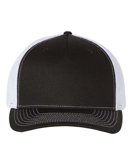 Five-Panel Trucker Cap - black/ white