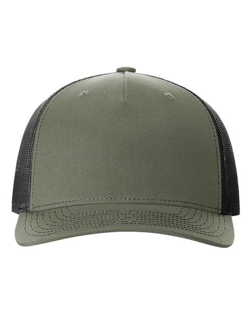 Five-Panel Trucker Cap - loden green/ black