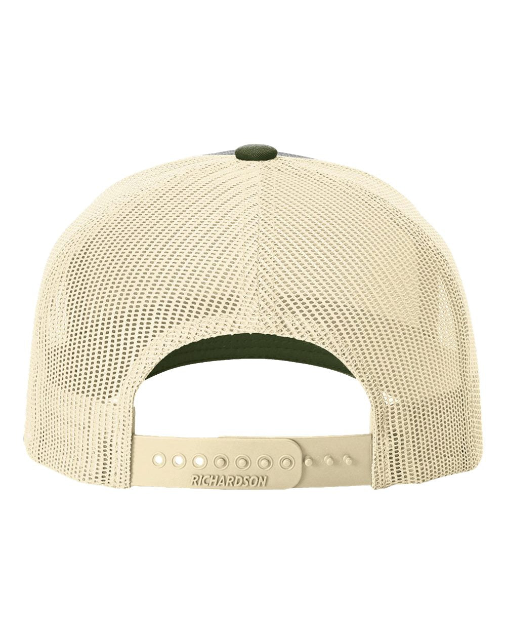 Five-Panel Trucker Cap Heather Grey/ Birch/ Army Olive_2