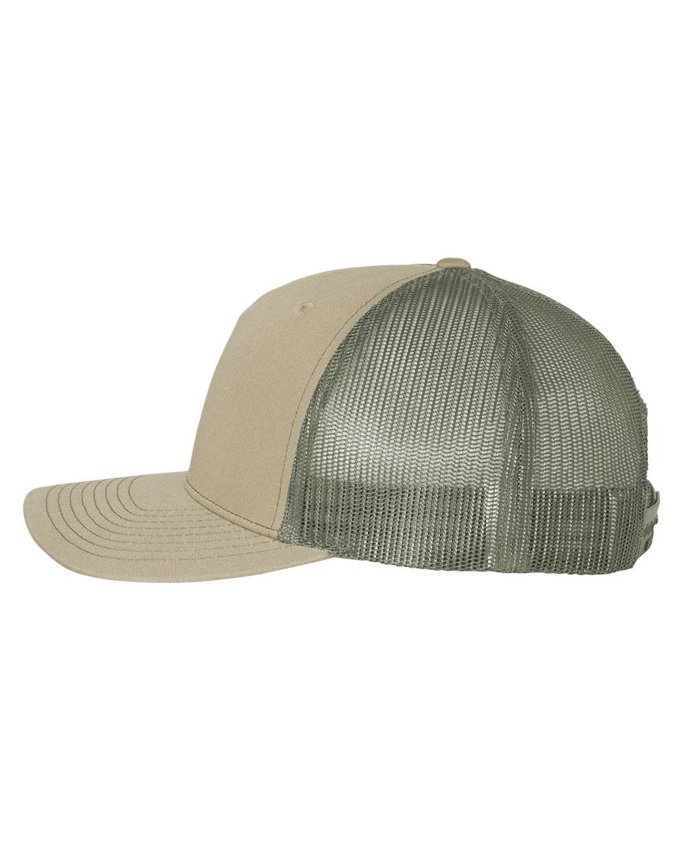 Five-Panel Trucker Cap Pale Khaki/ Loden Green_1