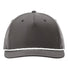 Five Panel Classic Rope Cap Dark Grey/ White