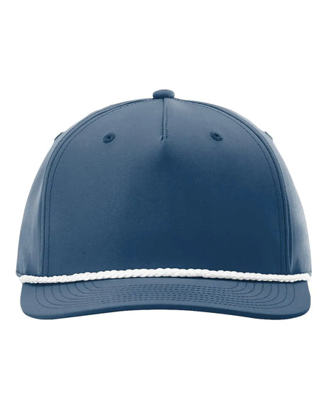 Five Panel Classic Rope Cap Light Blue/ White