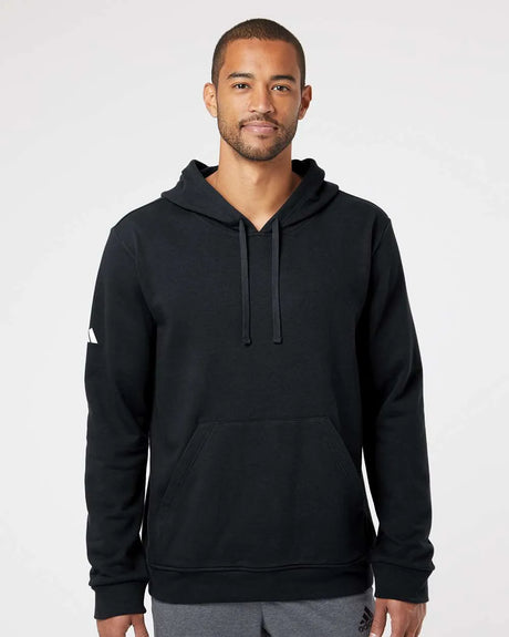 Fleece Hooded Sweatshirt Black - 1