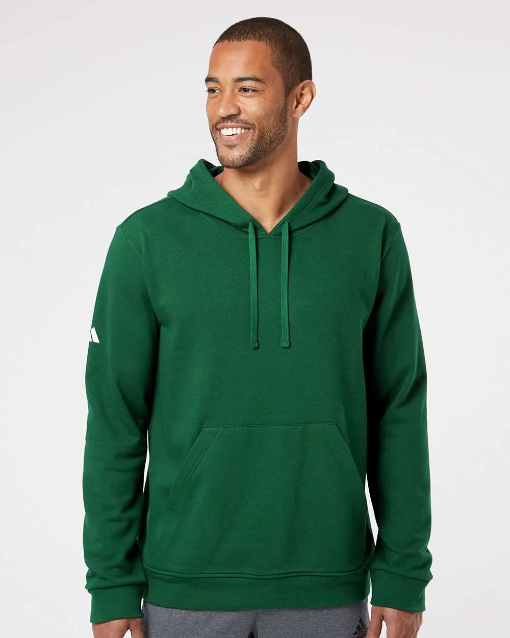 Fleece Hooded Sweatshirt Collegiate Green - 1