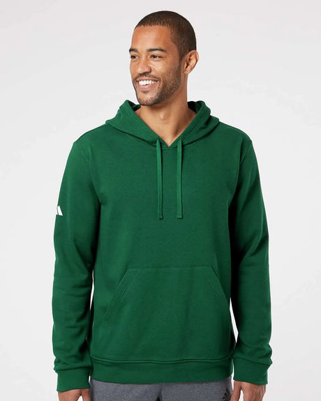 Fleece Hooded Sweatshirt Collegiate Green - 1