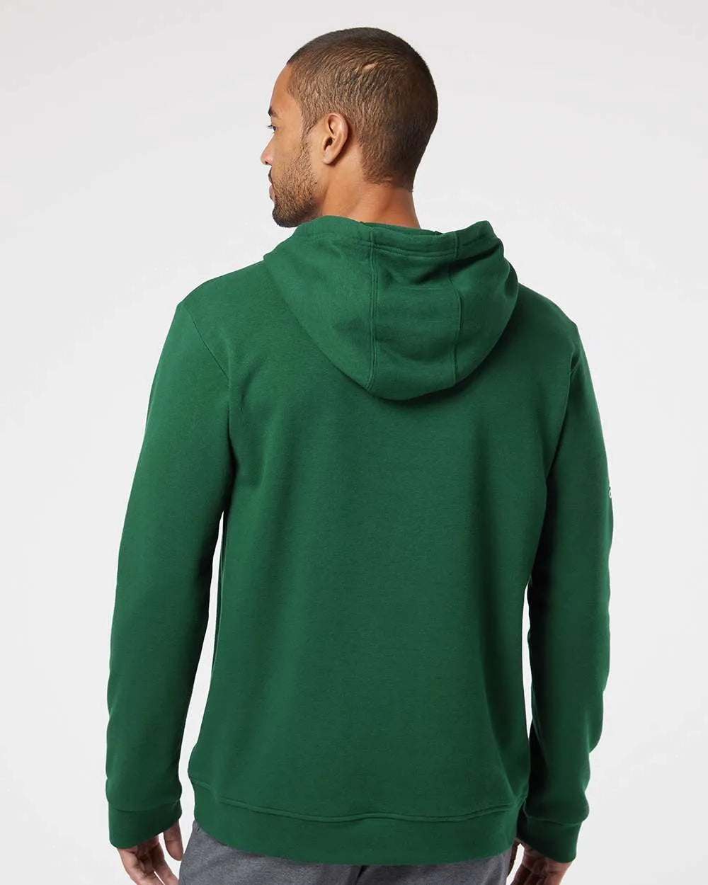 Fleece Hooded Sweatshirt Collegiate Green - 3