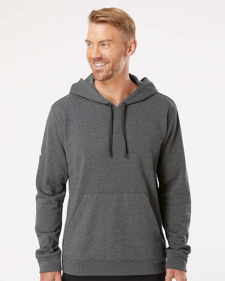 Fleece Hooded Sweatshirt Dark Grey Heather - 1