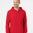 Fleece Hooded Sweatshirt Red - 1