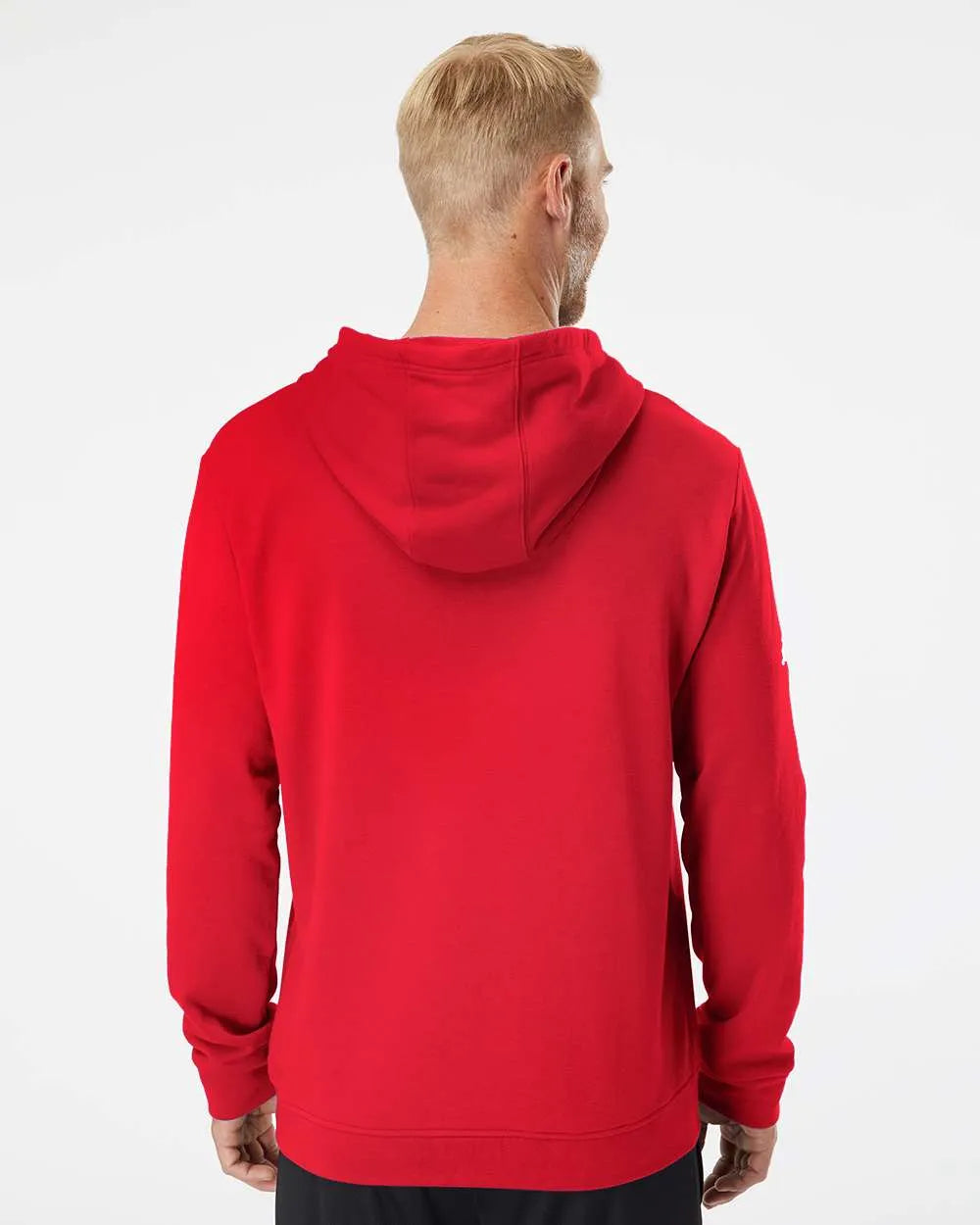 Fleece Hooded Sweatshirt Red - 3