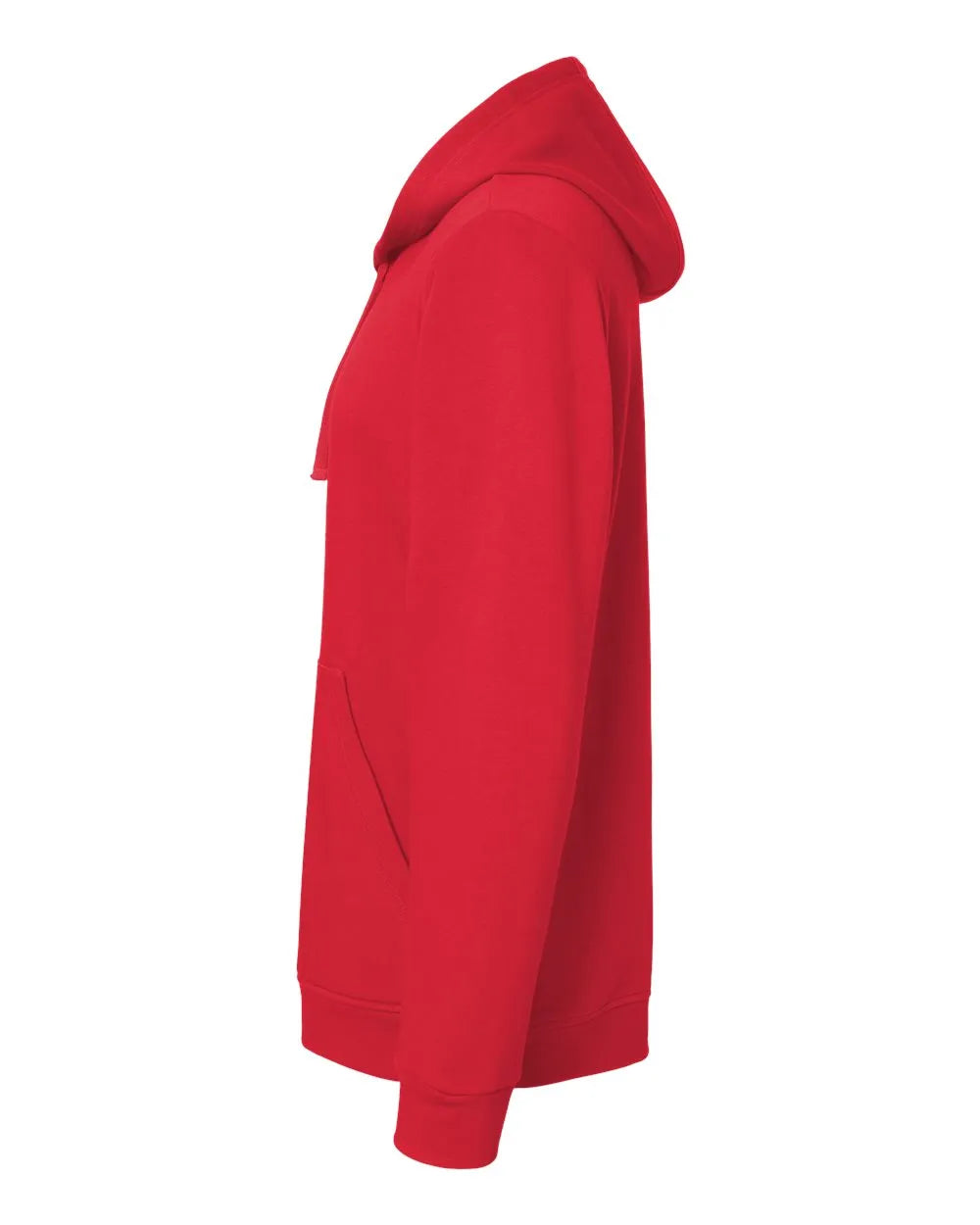 Fleece Hooded Sweatshirt Red - 5
