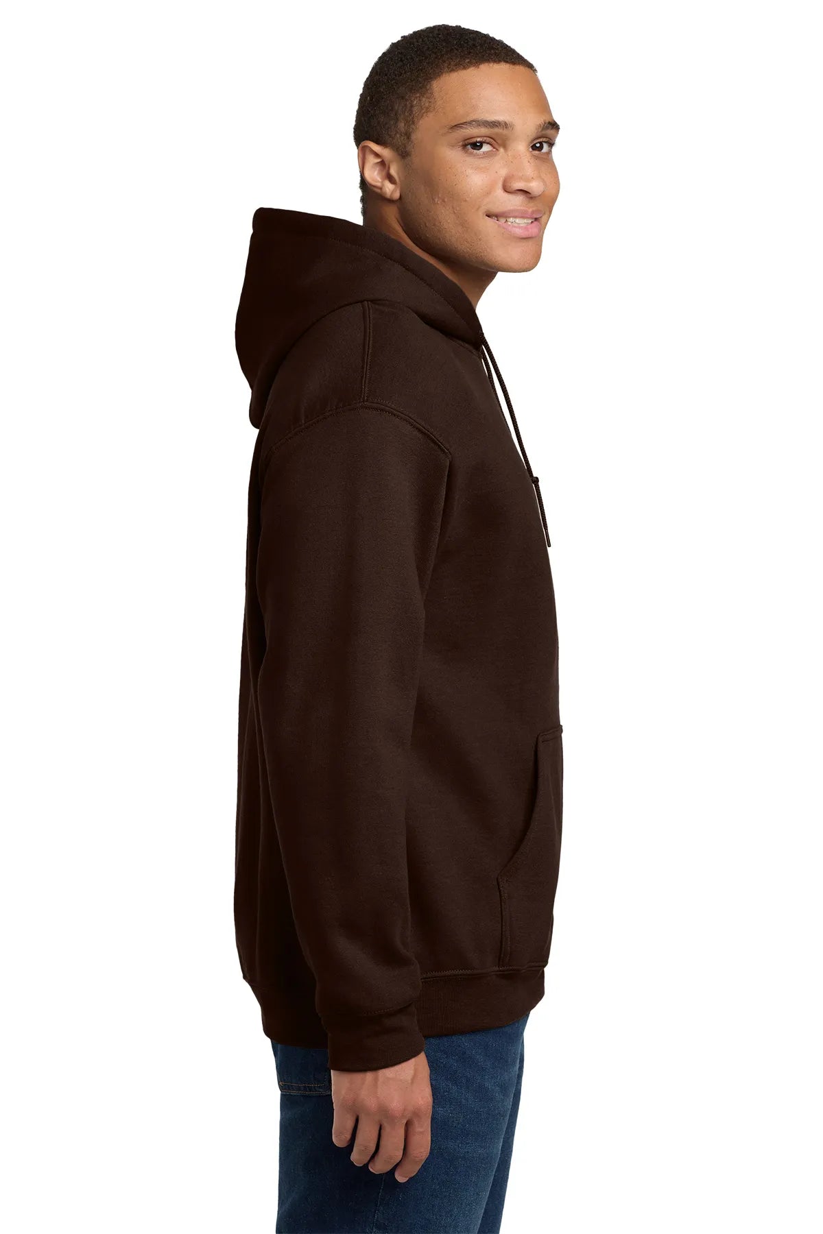 Gildan® - Heavy Blend™ Hooded Sweatshirt.  18500 Dark Chocolate_3