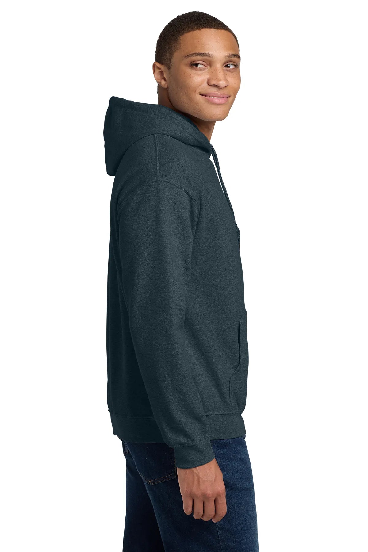 Gildan® - Heavy Blend™ Hooded Sweatshirt.  18500 Dark Heather_3