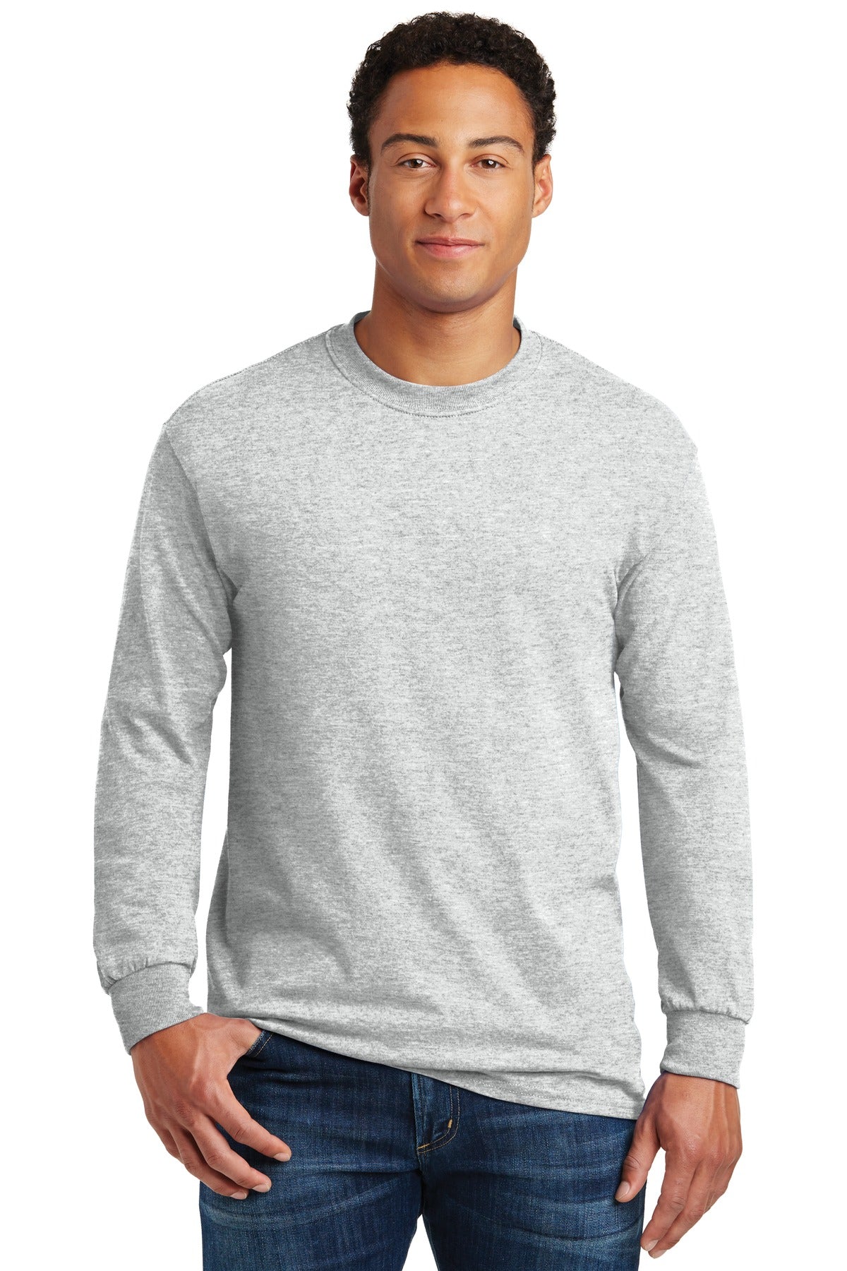 Gildan® - Heavy Cotton™ 100% Cotton Long Sleeve T-Shirt.  5400 - ash