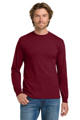 Gildan® - Heavy Cotton™ 100% Cotton Long Sleeve T-Shirt.  5400 - cardinal red