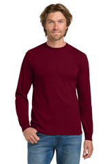 Gildan® - Heavy Cotton™ 100% Cotton Long Sleeve T-Shirt.  5400 - garnet