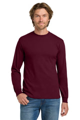 Gildan® - Heavy Cotton™ 100% Cotton Long Sleeve T-Shirt.  5400 - maroon
