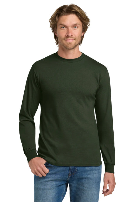 Gildan® - Heavy Cotton™ 100% Cotton Long Sleeve T-Shirt.  5400 Forest_1
