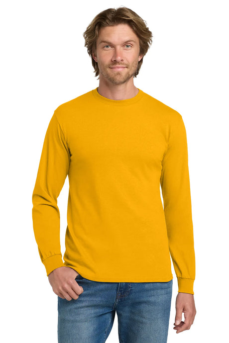 Gildan® - Heavy Cotton™ 100% Cotton Long Sleeve T-Shirt.  5400 Gold_1