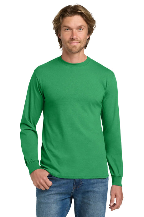Gildan® - Heavy Cotton™ 100% Cotton Long Sleeve T-Shirt.  5400 irish Green_1