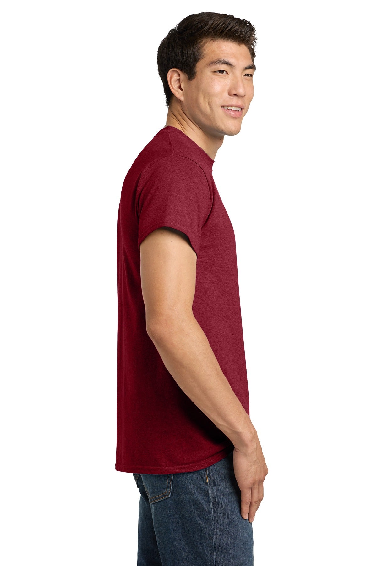 Gildan® - Heavy Cotton™ 100% Cotton T-Shirt.  5000 Antique Cherry Red_2