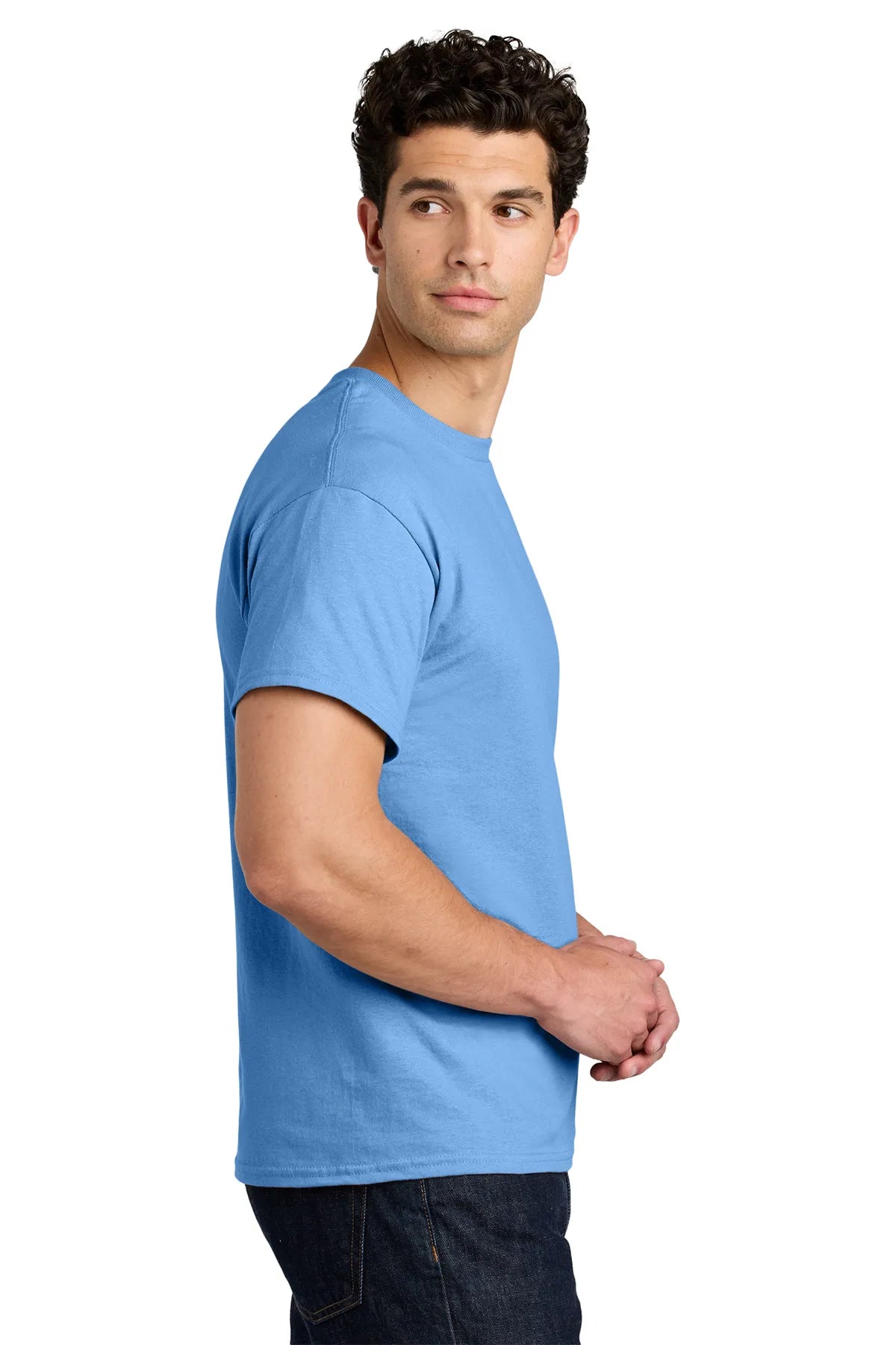 Gildan® - Heavy Cotton™ 100% Cotton T-Shirt. 5000 Carolina Blue_3
