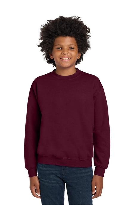 Gildan® - Youth Heavy Blend™ Crewneck Sweatshirt.  18000B Maroon