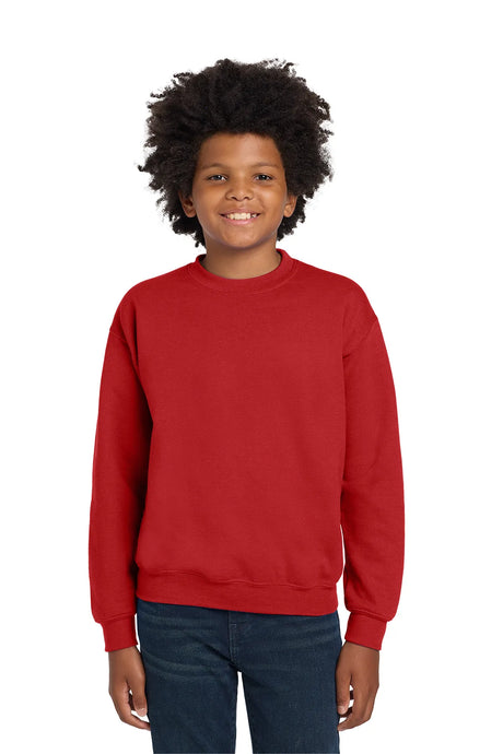 Gildan® - Youth Heavy Blend™ Crewneck Sweatshirt.  18000B Red