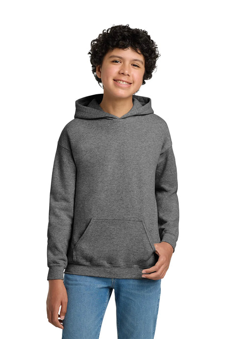 Gildan® - Youth Heavy Blend™ Hooded Sweatshirt. 18500B Graphite Heather_1